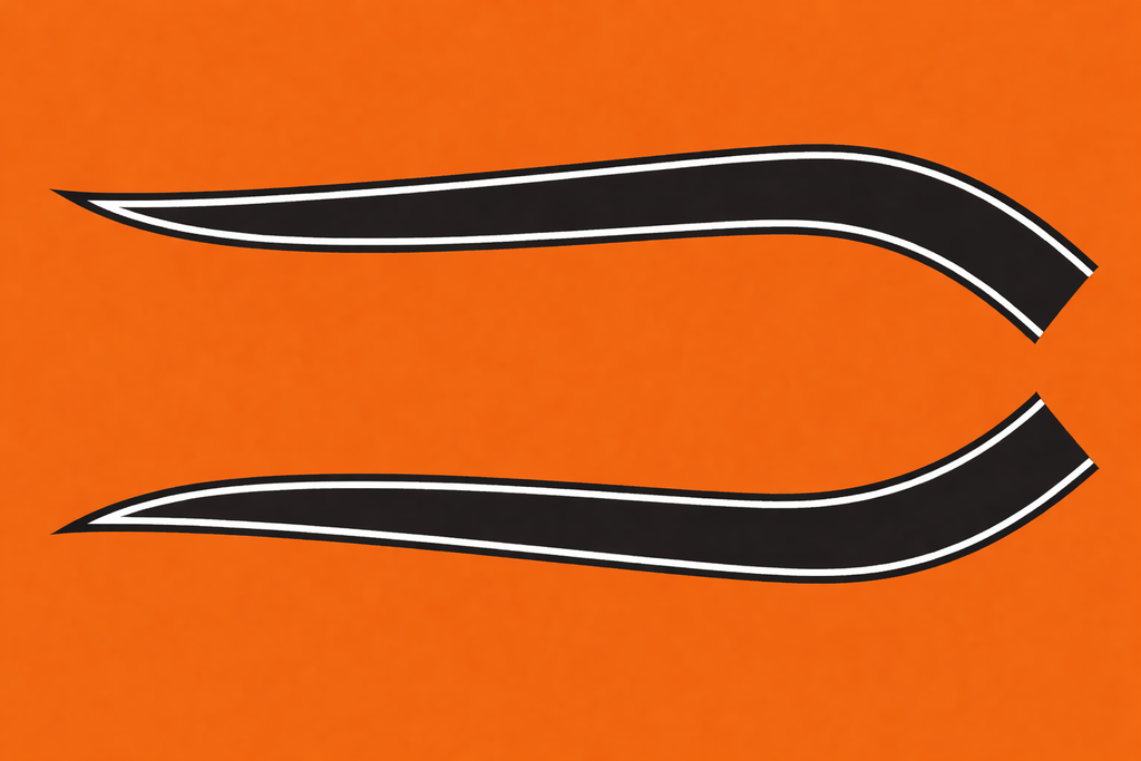 1972 Honda CB750K Gas Tank Stripe Decals - Black Stripes