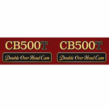 Load image into Gallery viewer, 1975-76 Honda CB500T Side Cover Decal Set - Glory Brown Metallic / Candy Antares Red