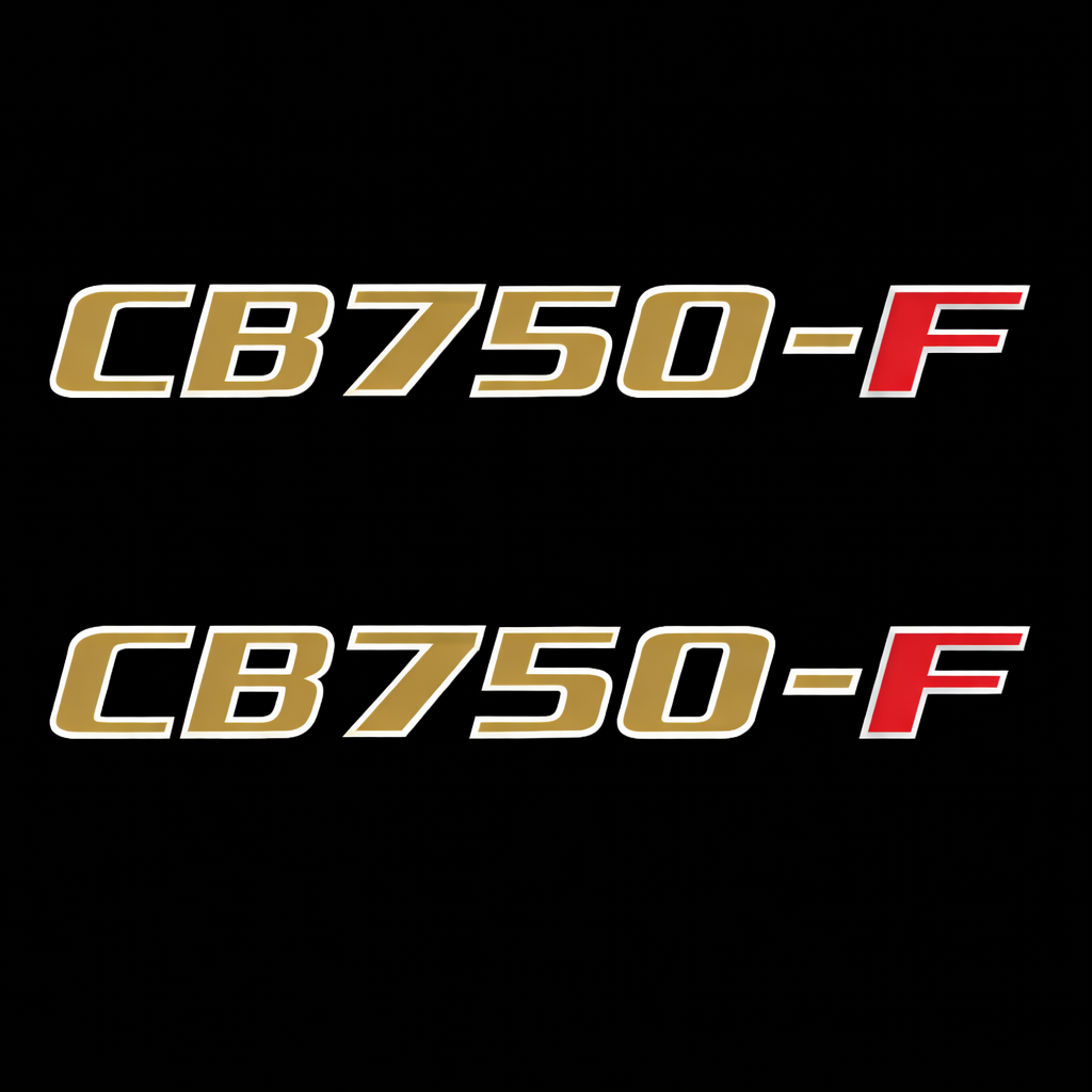 1980 Honda CB750F Side Panel Logo Decal Set - Black Model