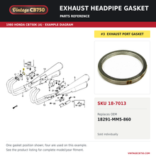 Load image into Gallery viewer, Honda CB750 CB900 CB1000 CB1100 Exhaust Headpipe Gasket (Each) - Replaces Honda OEM 18291-MM5-860