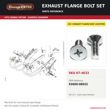 Load image into Gallery viewer, 1969-76 Honda CB750K Exhaust Flange Bolt (Set/2) - Replaces Honda OEM 93600-08022