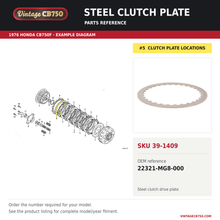 Load image into Gallery viewer, Honda CB750 VF750 VT750 Steel Clutch Plate - Replaces Honda OEM 22321-283-000